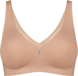Triumph True Shape Sensation Minimiser Wire Free Bra Underwear Beige Size 18D