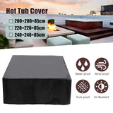 Waterproof Hot Tub Spa Cover Dust Cap Guard Square Anti-UV Durable Protection
