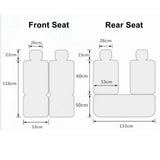5 Universal Car Seat Covers Deluxe PU Leather Cushion Full Set Front Rear Back