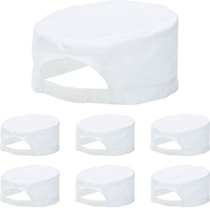 Portwest 7 Pack S899 Chefs Skull Cap Adjustable Water Resistant Hat Bulk White for Men & Women Kitchen Cooking Baker Restaurants Catering