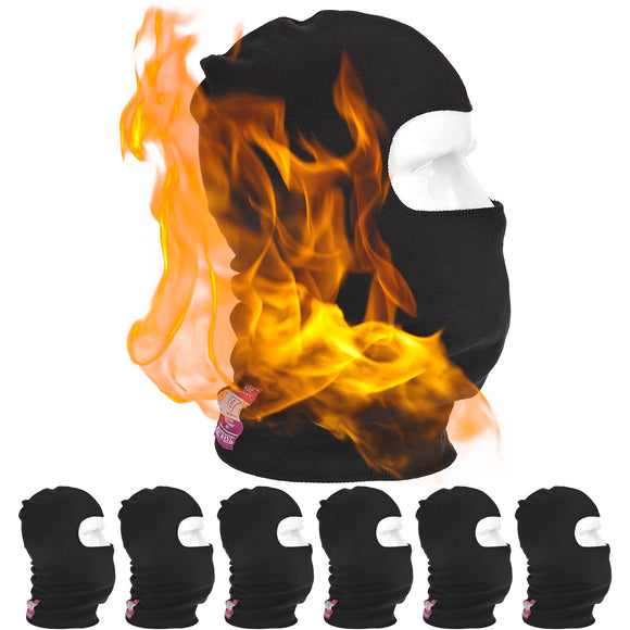 7x Portwest Modaflame Knit Anti-Static FR Fire Flame Resistant Balaclava Full Face Mask Head Protection FR18 Beanie Warm Hood Black Bulk PPE