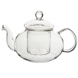 600ml Teapot Glass Kettle Infuser Tea Pot Warmer + 6 Double Wall Tea Cups Set
