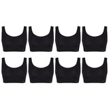 8 Pack Sloggi Zero Feel Invisible Comfort Womens Padded Bras Crop Top Black Bulk