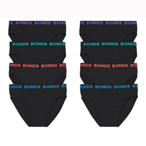 8 Pack Bonds Hipster Briefs Mens Plus Size Undies Underwear Black Bulk Comfy Cotton MVY94W