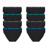 8 Pack Bonds Hipster Briefs Mens Plus Size Undies Underwear Black Bulk Comfy Cotton MVY94W
