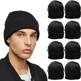 8 Pack Portwest Insulatex Knit Windproof Rib Cap Beanie Hat Mens Womens Black Bulk