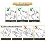 5 Universal Car Seat Covers Deluxe PU Leather Cushion Full Set Front Rear Back