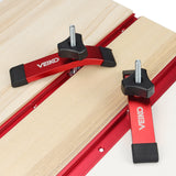 Veiko 2Pcs T-Track Hold Down T-Slot Woodworking Clamp Slider Tool Set Fixture