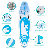 FunWater 10'5" Inflatable Stand Up SUP Paddle Board Surfboard Kayak Complete Set
