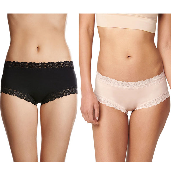 Jockey Parisienne Classic Boyleg Lace Womens Silky Underwear Panties Briefs WWLF