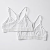 4x Bonds Sports Seamfree Racer Back Crop Top Girls Kids Training Bra UXNK2A Bulk White