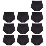 10 Pack Triumph Something Else Tum-E-Lace Panties Underwear Tummy Control Black Bulk Shapewear High Waisted