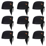 9x Portwest MeshAir Pro Bandana Chef Cooking Hat Cap Cooling Adjustable Black Head Cover Bulk S904