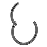 10mm Black Ear Tragus Eyebrow Cartilage Septum Lip Nose Hoop Clicker Ring