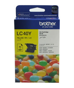 Brother LC-40 Yellow Ink Cartridge Toner LC40Y 8ZC70200340