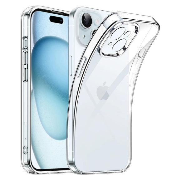 Slim Transparent Clear Bumper Gel Phone Case Cover for Apple iPhone 15 Back