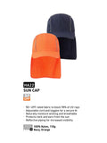 5 Pack Portwest Breathable Sun Shield Cap Reflective Safety Work Hat Neck Protection Shade Visor Orange Bulk