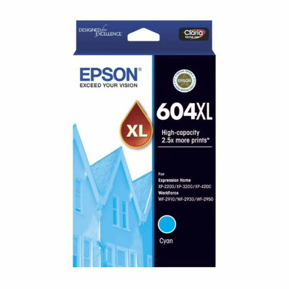 Epson 604XL Cyan High Yield Ink Cartridge Toner C13T10H292