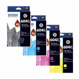 Epson 604XL Black Cyan Magenta Yellow 4 Ink Cartridge Toner Value Pack