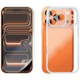 For Apple iPhone 17 PRO Clear Phone Case Cover and Soft Screen Protector Film Guard Clear