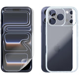 For Apple iPhone 17 PRO MAX Clear Phone Case Cover and Soft Screen Protector Film Guard Clear