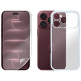 For Apple iPhone 18 PRO Clear Phone Case Cover and Soft Screen Protector Film