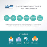Safetyware Safety Full Face Shield Mask Reusable Clear Pet Protection Cover