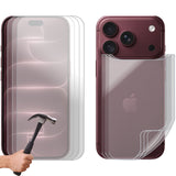 3 Set Tempered Glass Screen Protector for Apple iPhone 18 PRO Front and Film Back Bulk