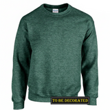 Gildan Heather Sport Dark Green Heavy Sweater Jumper Sweatshirt Mens