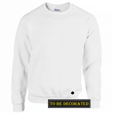 Gildan White Heavy Blend Sweat Sweater Jumper Sweatshirt Mens