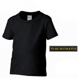 Gildan Black T-SHIRT Tee Baby Toddler Youth Unisex Boy Girl Cotton