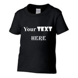 Personalised Customised Boys Girls Kids Custom Printed Text T-Shirt Printing Tee