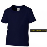 Gildan Navy Blue T-SHIRT Tee Baby Toddler Youth Kids Boy Girl Cotton