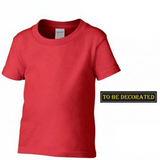 Gildan Red T-SHIRT Tee Baby Toddler Youth Kids Boy Girl Heavy Cotton