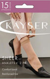 4 Pair Kayser Sheer Anklets 15 Denier Pantyhose Stockings Socks Black H10203 Women