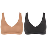 Sloggi Zero Feel 2.0 Soft Bra Crop Tops Womens Wire Free Wireless Padded Invisible Comfort