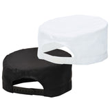 2 Pack Portwest S899 Chefs Skull Cap Adjustable Hat Black White Water Resistant for Men & Women Kitchen Cooking Baker Restaurants Catering Bulk
