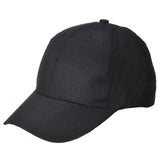 Portwest Six Panel Baseball Cap Adjustable Curve Plain Black Unisex Cotton Safety Work Hat B010