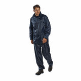 Portwest Classic PVC Coated Waterproof Vented Rain Suit Jacket Pants Raincoat Hooded L440
