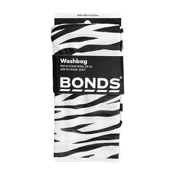 Bonds Washbag Protective Mesh Zip Delicates Laundry Lingerie Bra Wash Bag HYPL1G Black Stripes