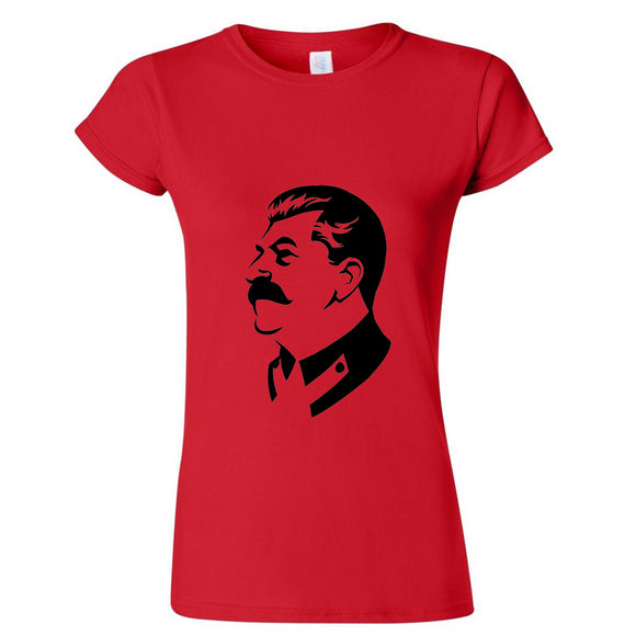 Joseph Stalin Soviet Union Russian Socialist Ladies Women Red T Shirt Tee Top
