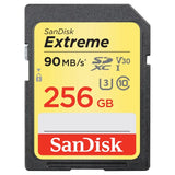 SanDisk Extreme 4K SDXC 256GB 90MB/s UHS-I C10 U3 V30 Memory SD Card