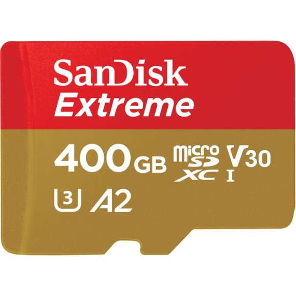 SanDisk Extreme 400GB 160MB/s 4K SQXA1 U3 C10 A2 UHS-I Micro SD Memory Card SDXC
