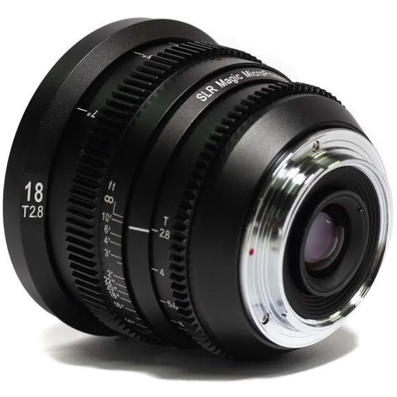 SLR Magic MicroPrime Cine 18mm T2.8 Camera Lens for Micro Four Thirds MFT Mount