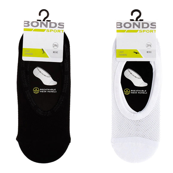 2PK Bonds Sport Mesh Footlet Men Work No Show Low Cut Cooling Comfy Socks SYRU2N