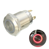 DC 12V 12mm 4 Pin Momentary Switch Led Light Metal On Off Push Button Waterproof