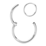 6mm Silver Ear Tragus Eyebrow Cartilage Septum Lip Nose Hoop Clicker Ring