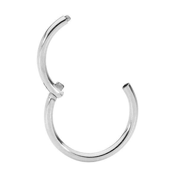 10mm Silver Ear Tragus Eyebrow Cartilage Septum Lip Nose Hoop Clicker Ring