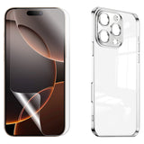 For Apple iPhone 16 PRO MAX Clear Phone Case Cover and Soft Screen Protector Guard