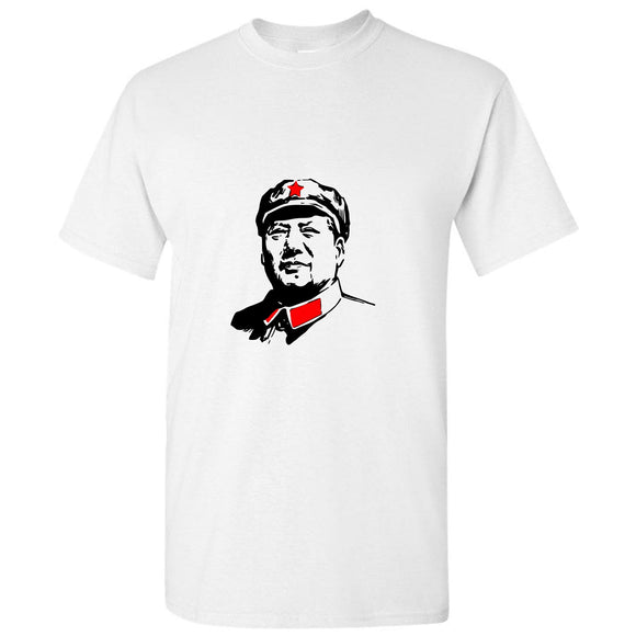 Mao Zedong Portrait Chinese Marxist Communism Men White T Shirt Tee Top